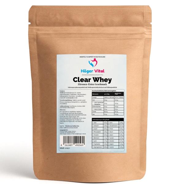 Clear, Whey, Protein, Eistee, Pfirsich